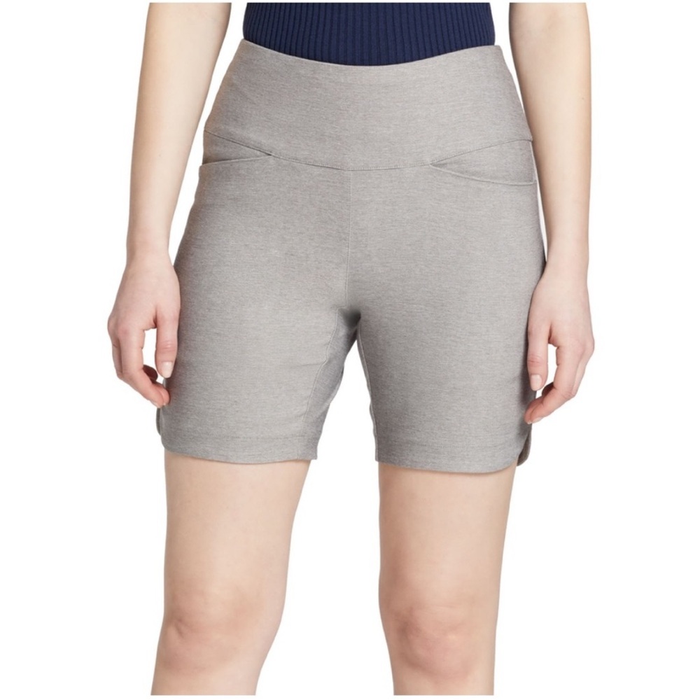 Walter Hagen Golf Shorts Pull On Tummy Control Gray Medium Resists Wrinkles
